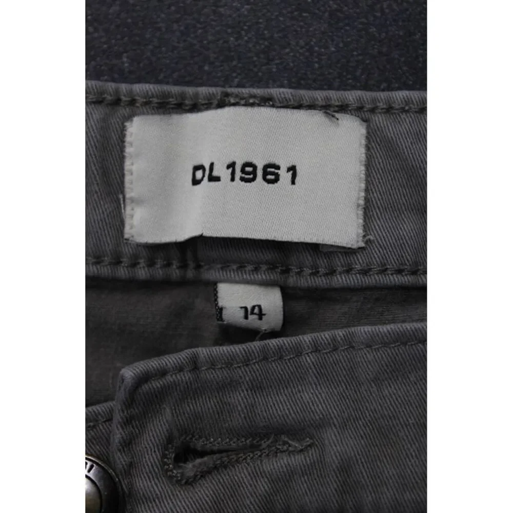 DL1961 Boys Cotton Zippered Straight Ankle Jeans Gray Size 14